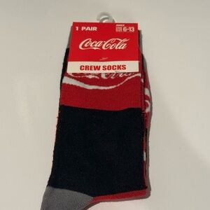 NWT Enjoy Coca Cola Coke Adult Unisex Crew Socks Size 6-13 Soda Pop
